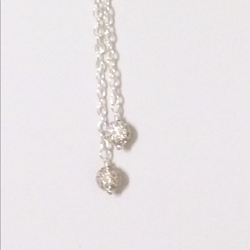 Silver Pave crystal bead choker necklace - Picture 6 of 6